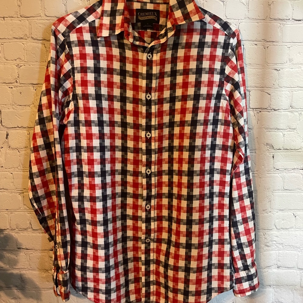 Cremieux Mens Plaid LongSleeve Shirt SZ Small